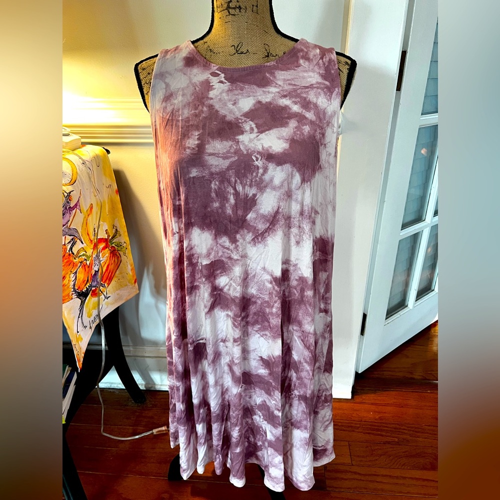 Old Navy Pink Tie Dye Casual Dress - Size XL